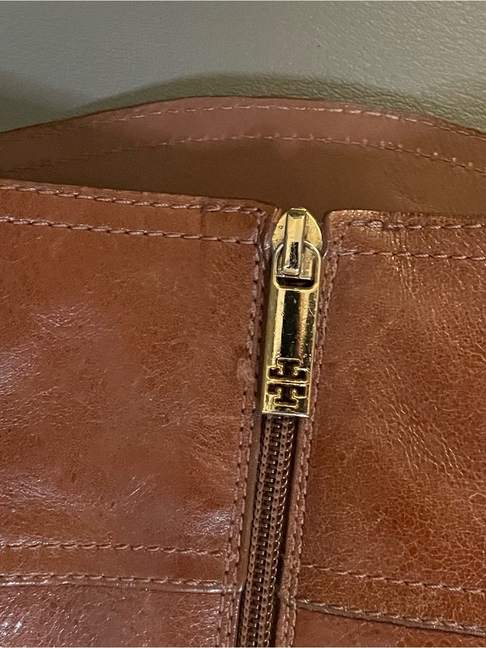 Gorg Caramel Tory Burch Leather Boots 6.5 Good Condition - Picture 5 of 6